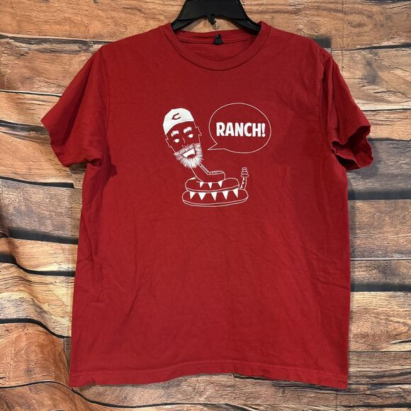 Funny RANCH! Rattlesnake M T-shirt Red Cartoon Graphic Baseball Cap Humor Skater - Picture 1 of 8